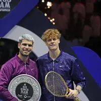 Sie waren die Finalisten 2025: Carlos Alcaraz und Sieger Jannik Sinner