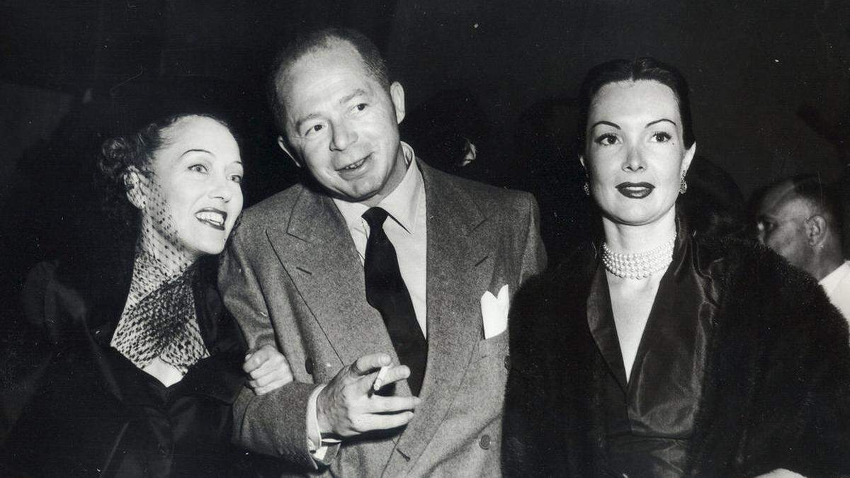 Billy Wilder mit Gloria Swanson und seiner Ehefrau Audrey Wilder am Set von „Sunset Boulevard“.