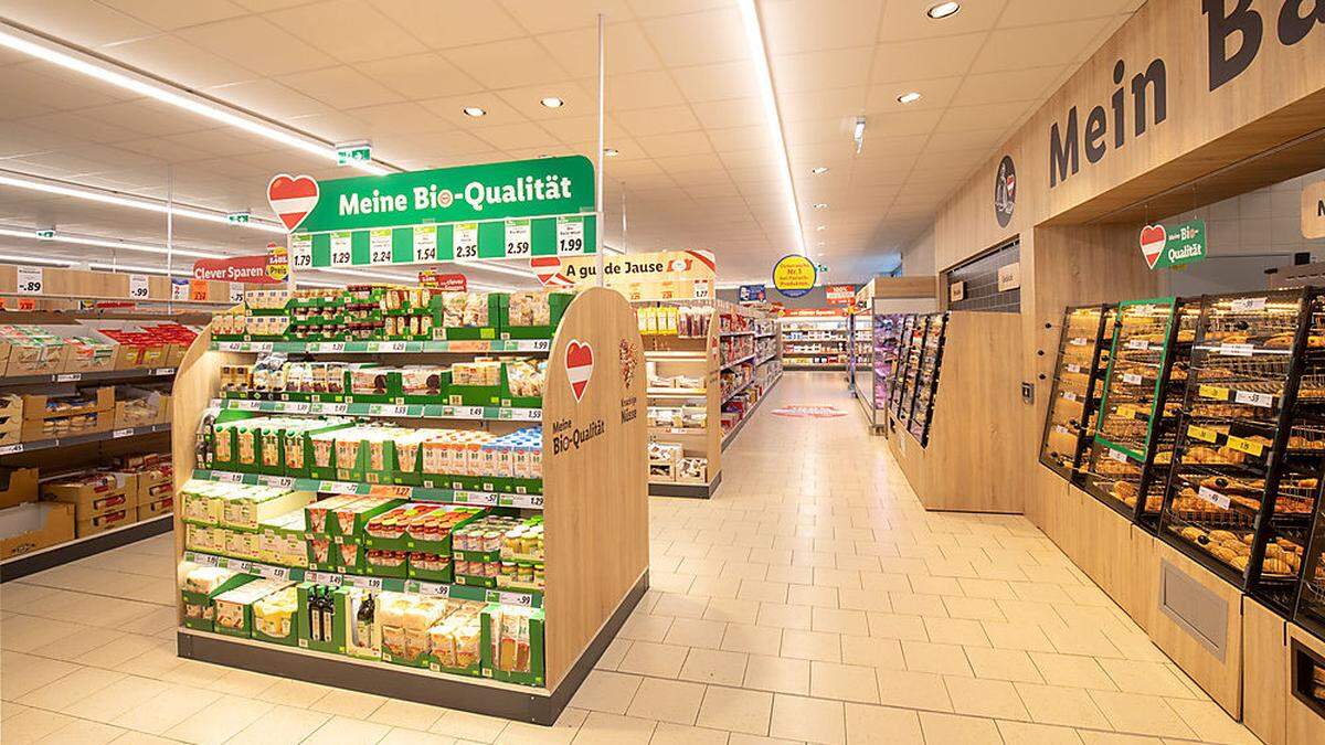 So soll die neue Innengestaltung des Lidls in Völkermarkt ausschauen