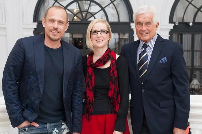 Gery Keszler, Kerstin Jesse, Frank Hoffmann bei der Ausstellungseröffnung zu Gerhart Frankl im Belvedere Wien 