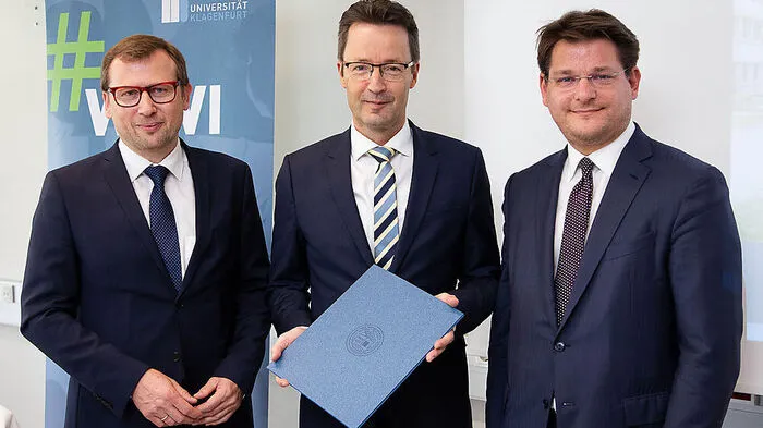 Von links: Erich Schwarz, Lambert T. Koch und Oliver Vitouch