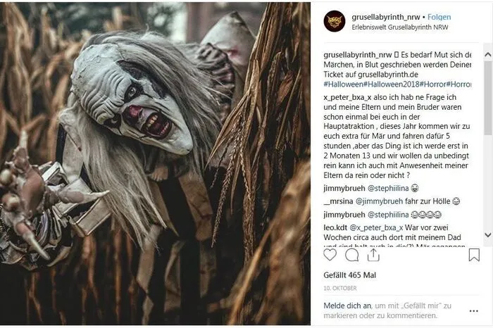 Auf 6.000 m² Fläche warten in Bottrop schaurige Attraktionen und gruselige Geschichten auf die Besucher. Hauptattraktion sind  insgesamt 16 Show- und Labyrinthabschnitte.