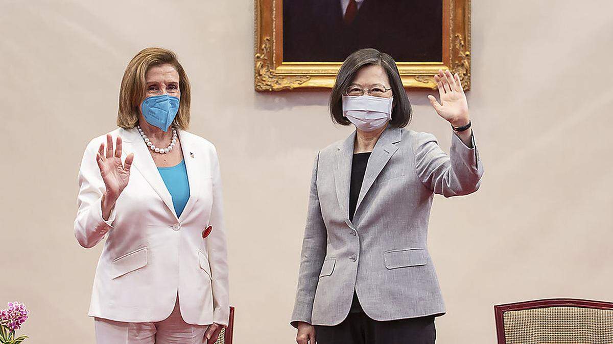 Tsai Ing-wen, Taiwans Präsidentin, mit Nancy Pelosi