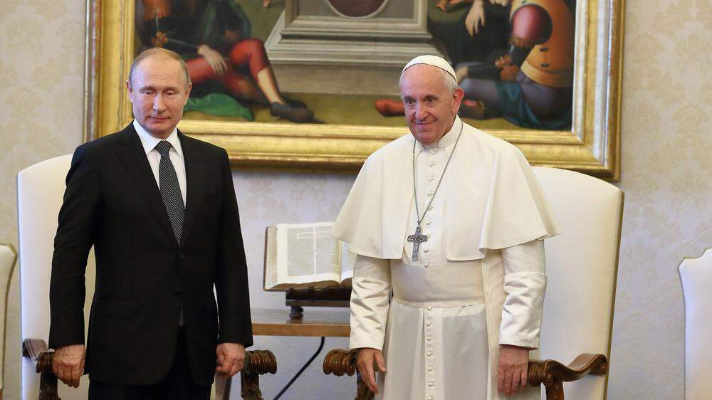 Der Papst und Putin im Jahr 2019 