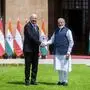 Bundeskanzler Christian Stocker (ÖVP) und der indische Premier Narendra Modi am Donnerstag in Neu-Delhi