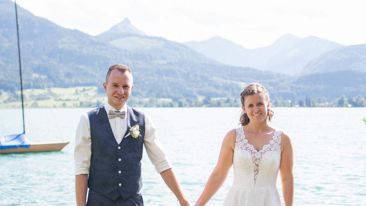 Katja und Kevin Friesacher schlossen am Wolfgangsee den Bund fürs Leben
