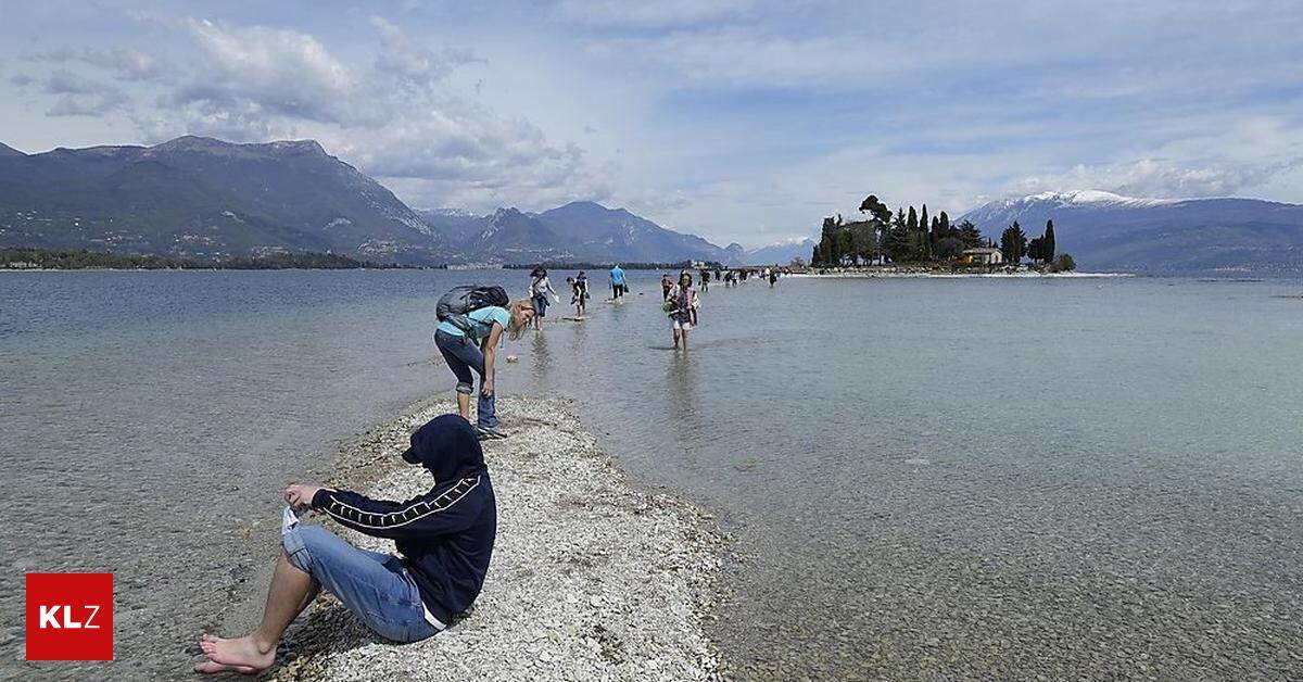 Neues Ph Nomen Extrem Wenig Wasser Touristen St Rmen Gardasee Insel