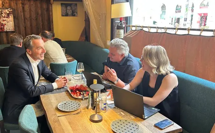 Christian Kern, Hubert Patterer und Christina Traar im Gespräch