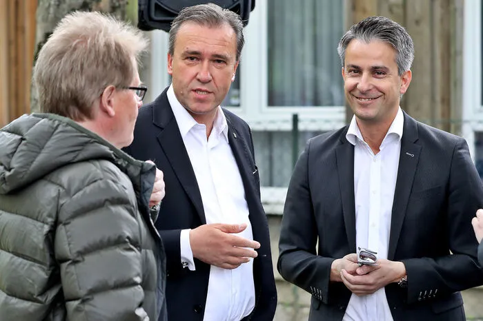 Jauk mit Sport-Stadtrat Kurt Hohensinner und Vorstandsmitglied Herbert Troger.