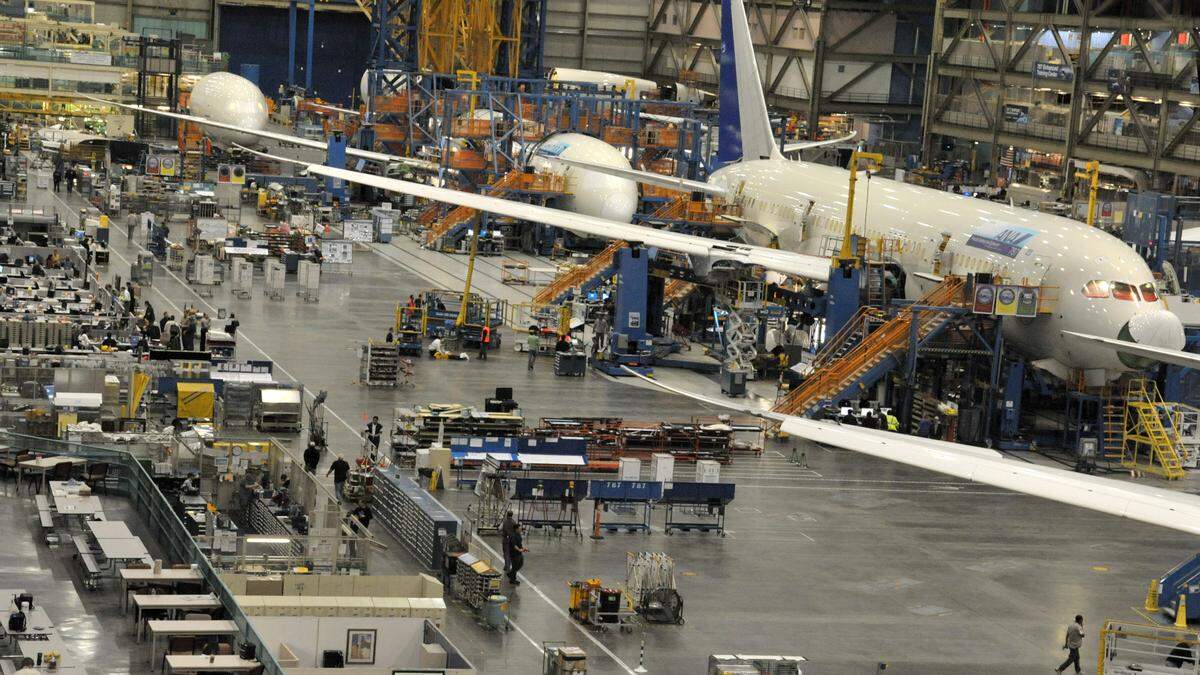 Fertigungshalle von Boeing in Seattle