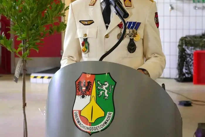 Die Begrüßung nahm Geschwaderkommandant Roland Miedler vor. 
