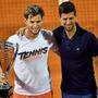 Dominic Thiem und Novak Djokovic