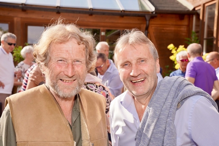 Hausherr Günther Klösch mit Hubert Steindl