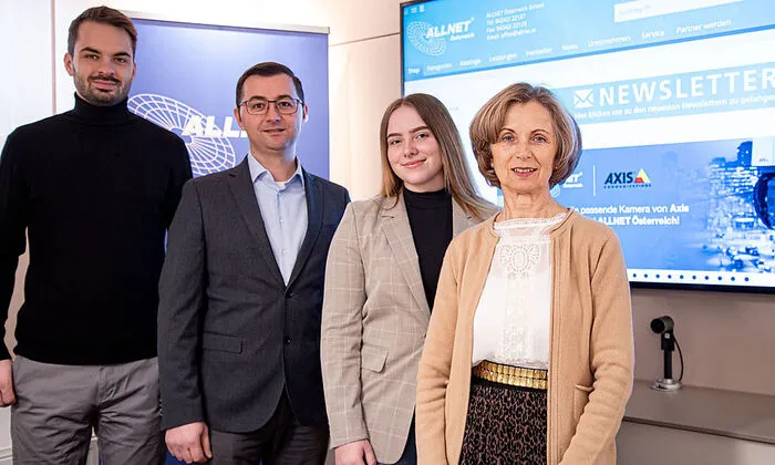 Felix Lassnig, Denis Gutc, Magdalena Clermont und Heidi Lassnig von Allnet Österreich GmbH