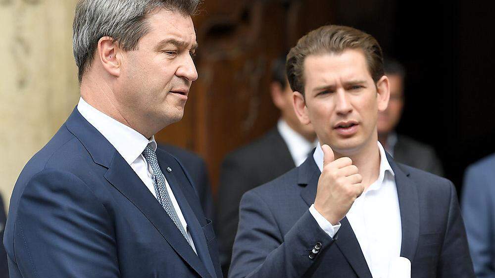 Bayerns Ministerpräsident Markus Söder und Kanzler Sebastian Kurz