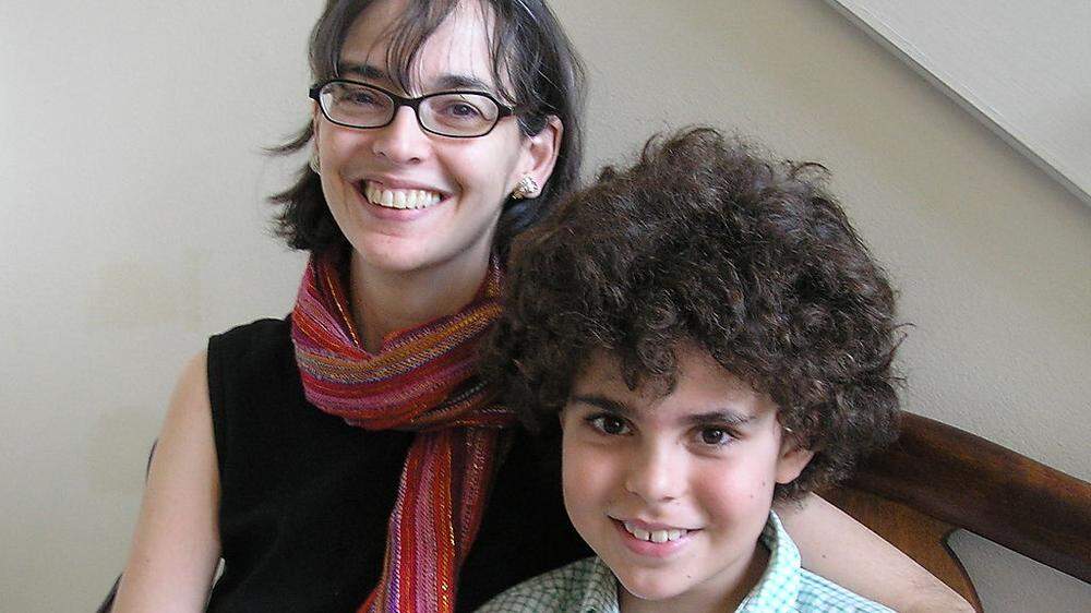 Lenore Skenazy mit ihrem damals neunjährigen Sohn Izzy
