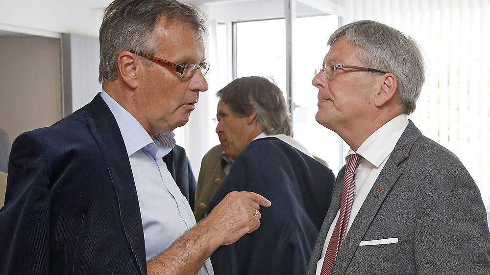 Gernot Nischelwitzer (links) redet LH Peter Kaiser ins Gewissen