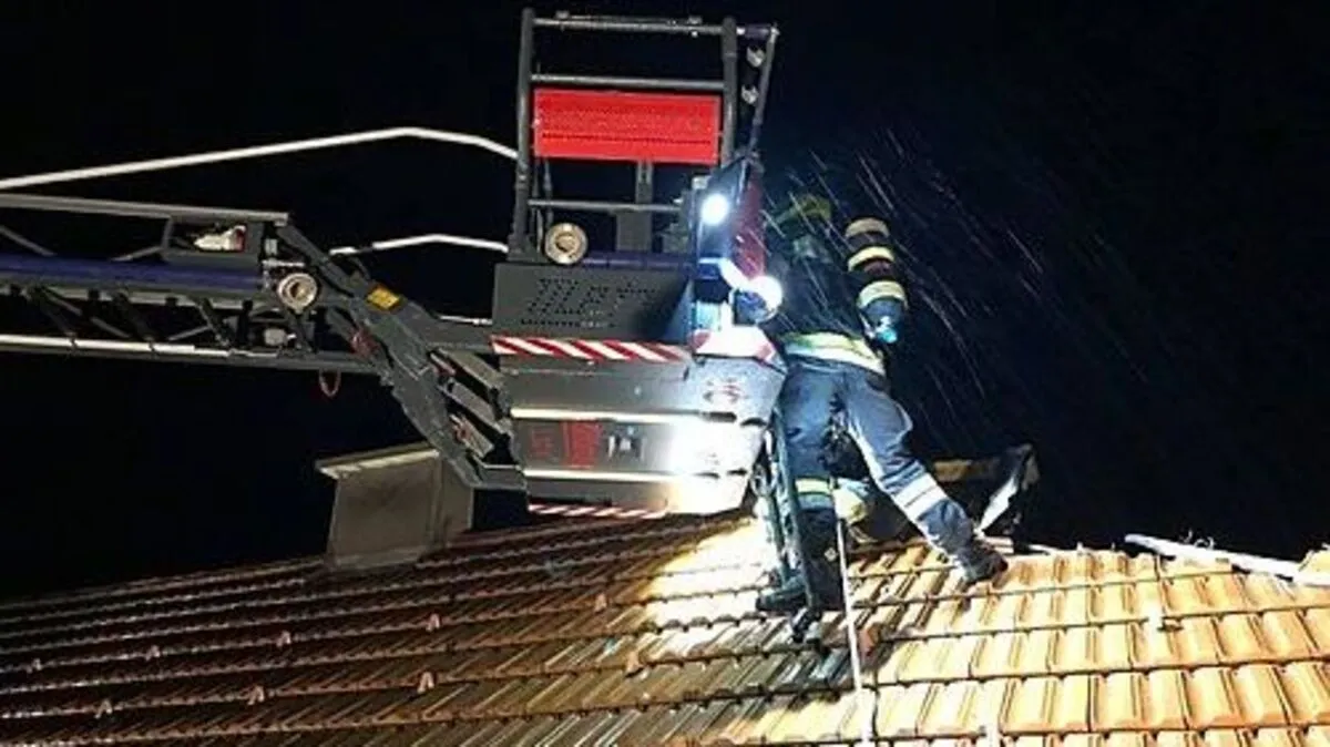 Feuerwehreinsatz nach Blitzschlag