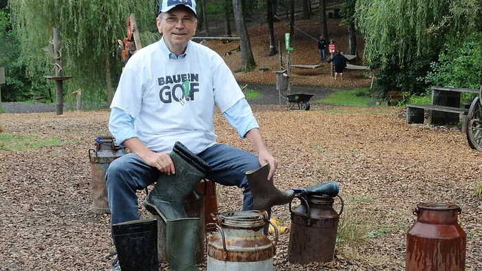 Herbert Floigl ist der Erfinder des Bauerngolf und Verbandspräsident in personalunio