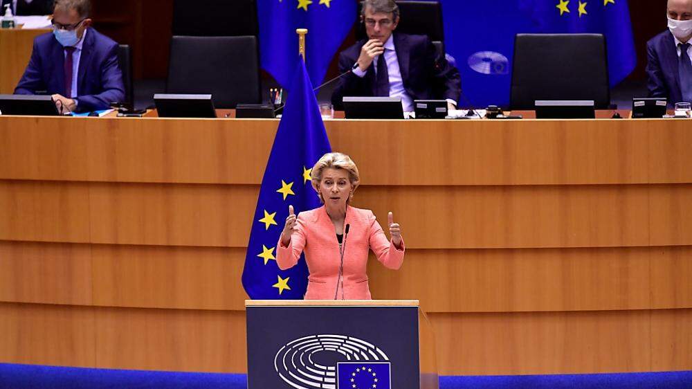 Von der Leyen hält zum zweiten Mal ihre Rede zur Lage der Europäischen Union 