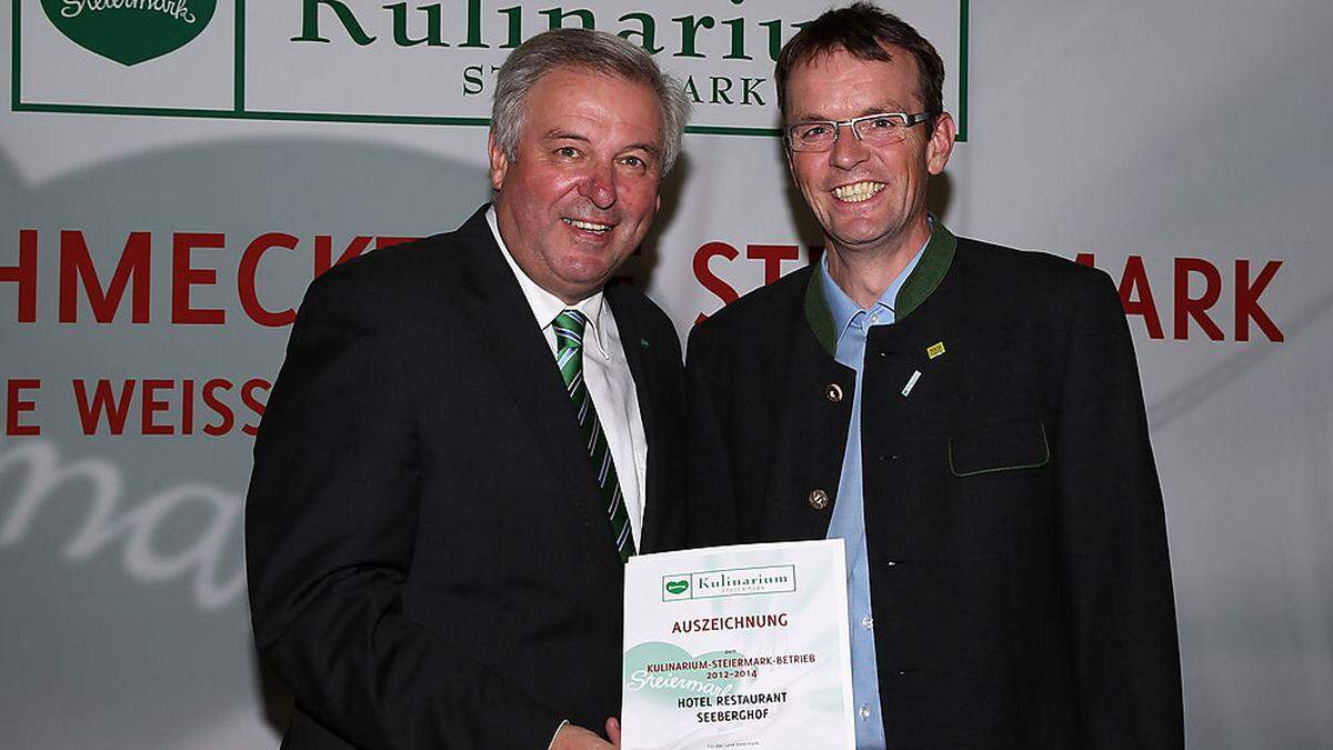 Götz Schüle (r.), hier auf einem Archivbild mit Hermann Schützenhöfer