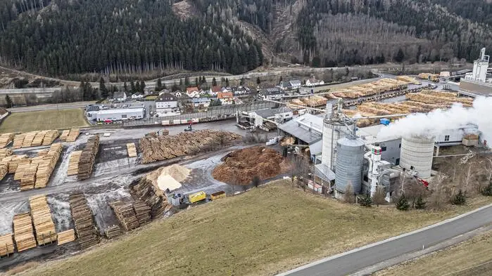 Sägewerk von oben