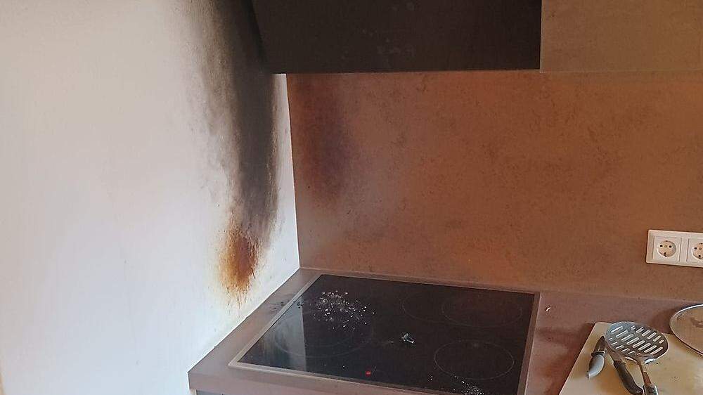 Verbrannte Ölreste verursachten den Küchenbrand