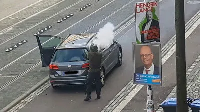 Amateuraufnahme des Schützen in Halle