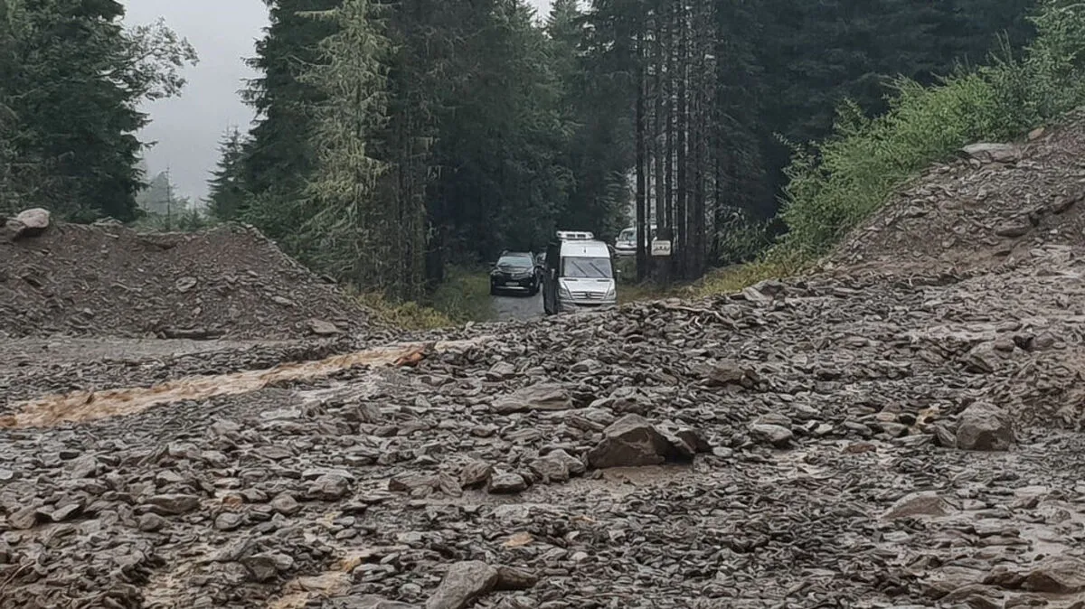Im Kristeinertal in Osttirol ging wegen eines verklausten Baches eine Schlamm- und Gerölllawine nieder