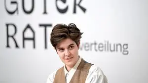 Millionen-Erbin Marlene Engelhorn im Rahmen einer PK mit? dem Titel Projekt 'Guter Rat für Rückverteilung'" am Dienstag, 9. Jänner 2024, in Wien.