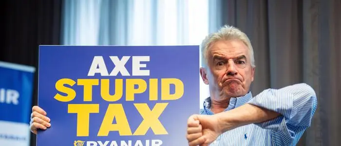 Ryanair-Gründer Michael O‘Leary protestierte vergangene Woche bei einer Pressekonferenz in Wien vor allem gegen die österreichische Flugabgabe
