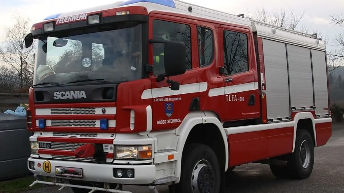 Die Feuerwehr Großsteinbach rückte mit sieben Mann aus
