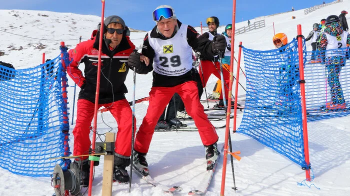 Heinz Berger vom Schilehrer-Duo am Start.