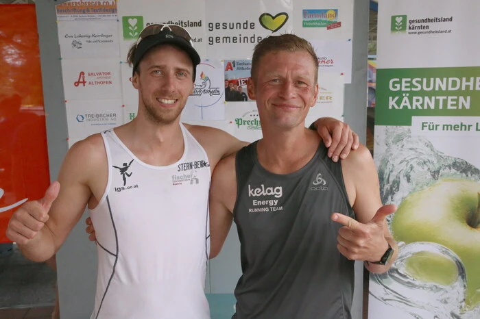 Übrigens: Den Tagessieg holte sich Adrian Igerc (LG Südkärnten) vor Gernot Hammer vom Kelag Energy Running Team (am Foto von links). 