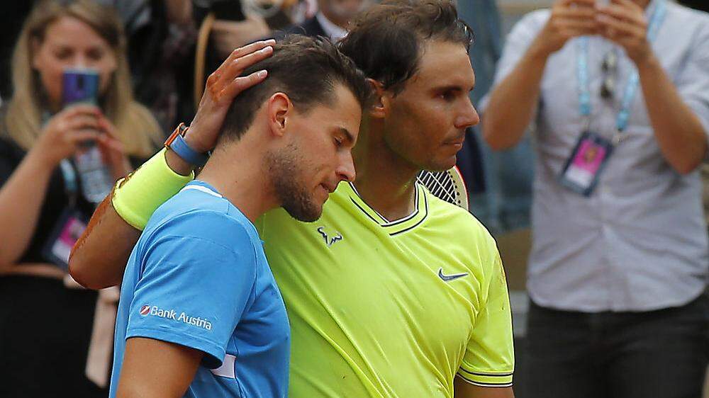 Haben großen Respekt voreinander: Dominic Thiem und Rafael Nadal
