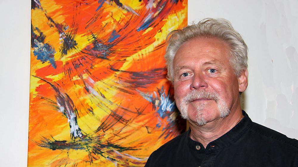 Der Voitsberger Hubert Schwarz malt vorwiegend abstrakte Kunstwerke