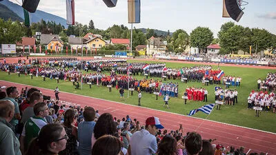 Eröffnungsfeier Siegerehrung Feuerwehrolympiade Villach Villach on fire 2017
