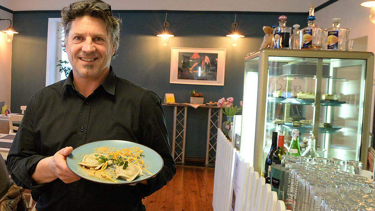 Siegfried Wobak im neuen Restaurant „Kamehl“ in Völkermarkt