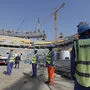 Arbeiter beim Bau des "Lossail"-Stadions