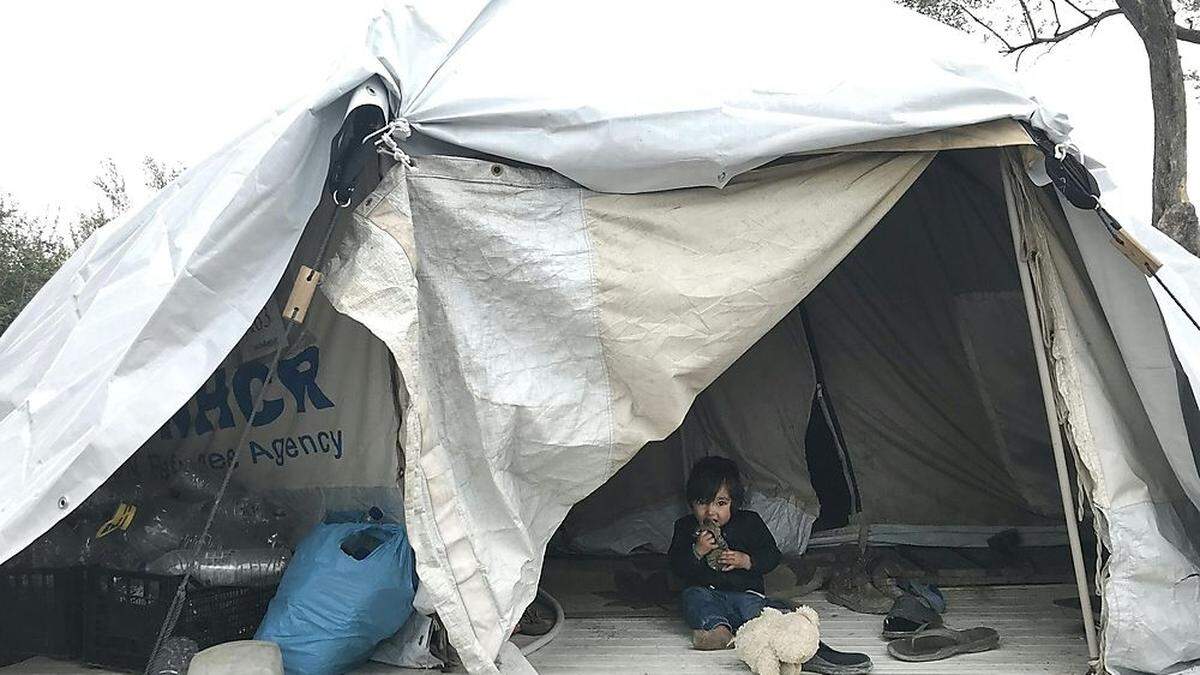 Ein Bild aus einem Flüchtlingslager aus Griechenland
