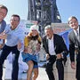 Kärnten Sportdirektor Arno Arthofer, Werner Pullnig, Marlies Penker, LH Peter Kaiser und bürgermeister Karl Dovjak (von links)
