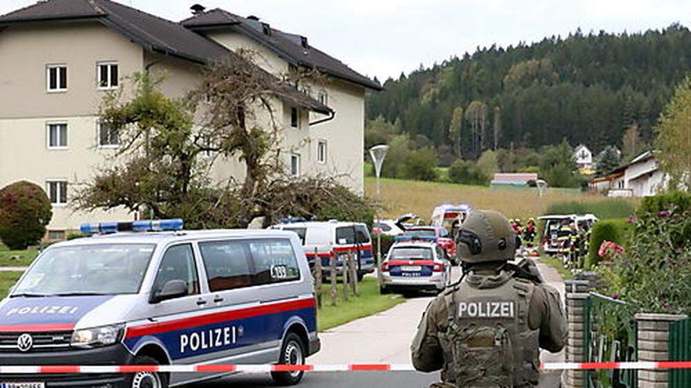 Am 1. Oktober detonierte die Paketbombe vor dem Wohnhaus in Guttaring
