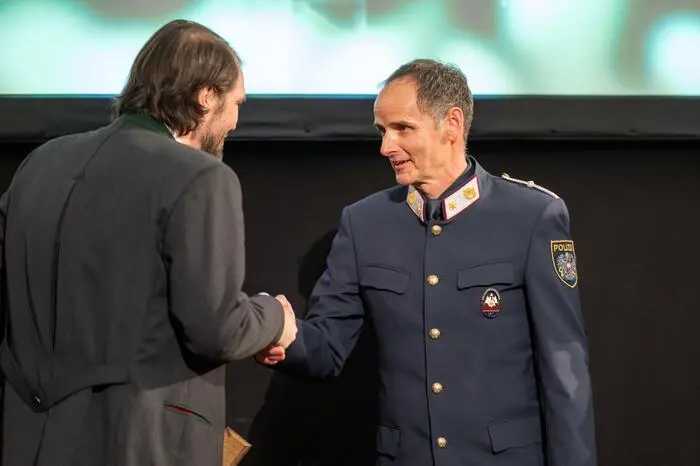 Kategorie „Einsatz“: Gerhard Rieglthalner, Leiter Alpinpolizei Hochsteiermark /
Ehrenpate: Stefan Schröck, Landesleiter der Bergrettung