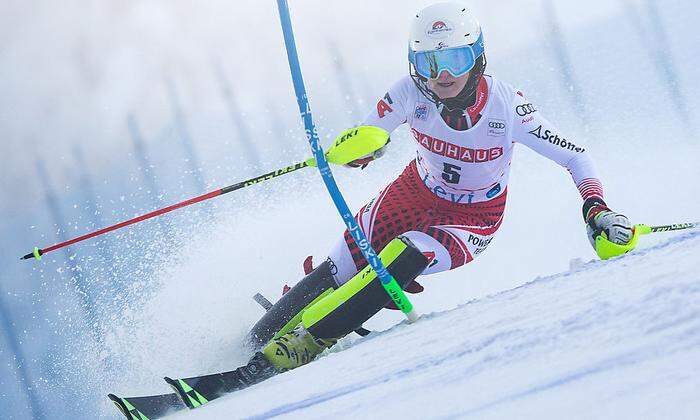 Kärntens aktuell erfolgreichste Skifahrerin auf dem Weg zum dritten Platz in Levi