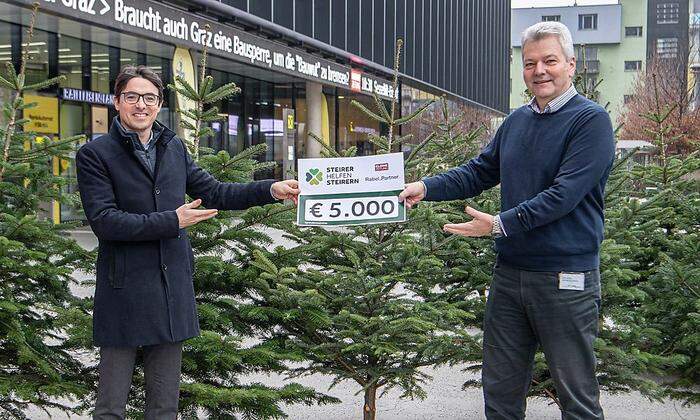 5000 Euro von Rabel & Partner: Markus Pellet, Bernd Olbrich