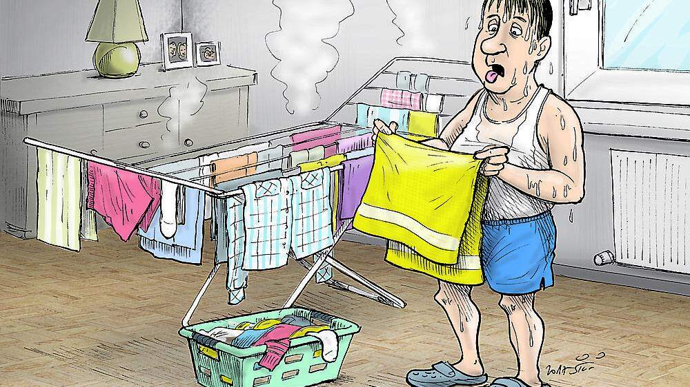 Wäscheaufhängen in der Wohnung gilt als normale Benützung und kann nicht verboten werden