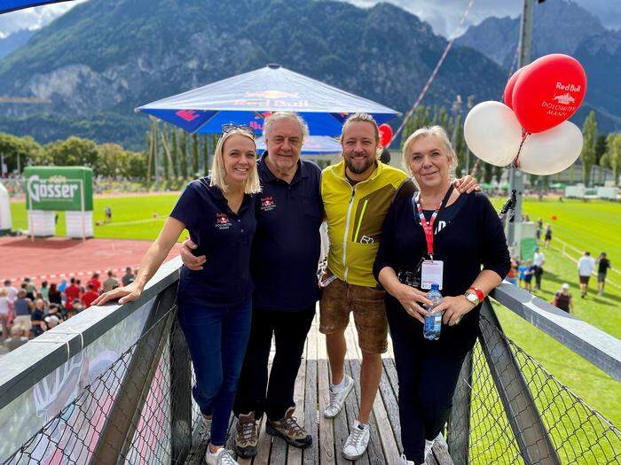 Die Dolomitenmann-Familie: Nina Karl-Grissmann, Werner, Niki und Sandra Grissmann