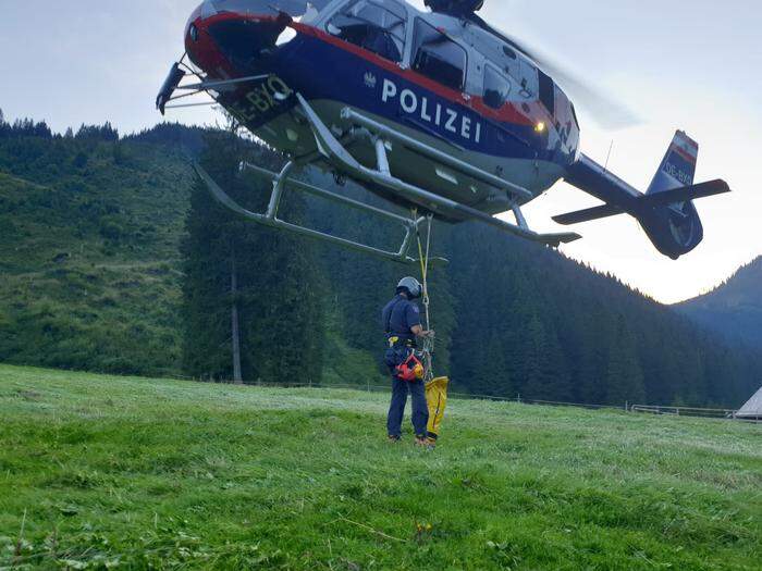 Taubergung vom Kaierschild mit Landung in der Eisenerzer Ramsau