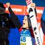 Eva Pinkelnig hatte beim Weltcup in Villach Grund zu feiern