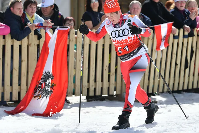 Michaela Zierhofer im 100-Meter-Langlaufbewerb